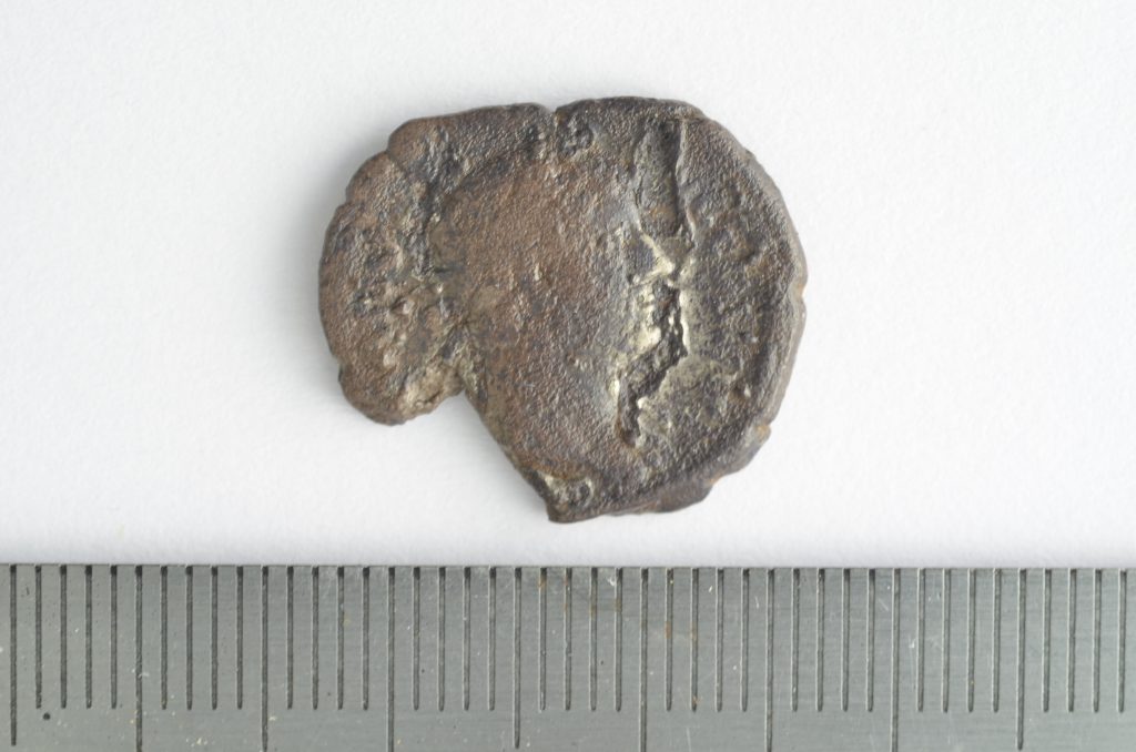Romersk denar hittad i området