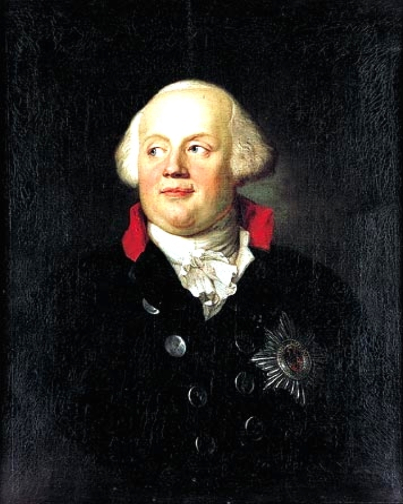 Fredrik Vilhelm II av Preussen, målning av Anton Graff år 1792. Public Domain.